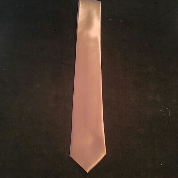 MEN'S BROWN SATIN RAYON SLIM TIE BY FRATELLO - Picture 1 of 2
